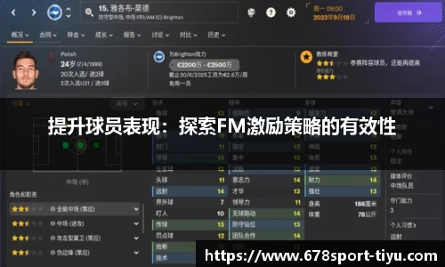 提升球员表现：探索FM激励策略的有效性